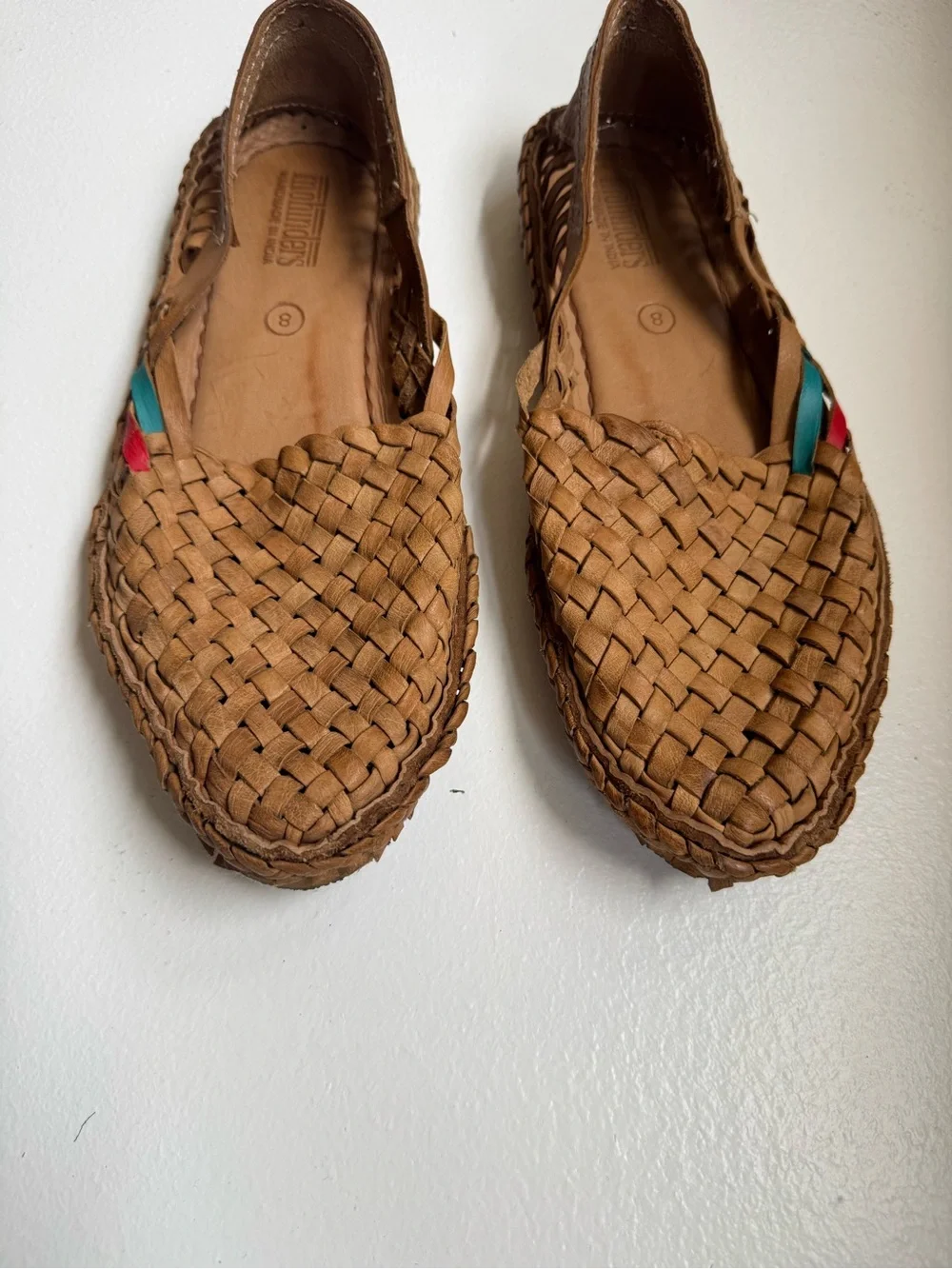 Mohinders Buffalo Leather woven flats size 8 - Picture 2 of 6